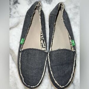 SANUK Fiona Denim Super Lightweight Slip On Loafers Size 10